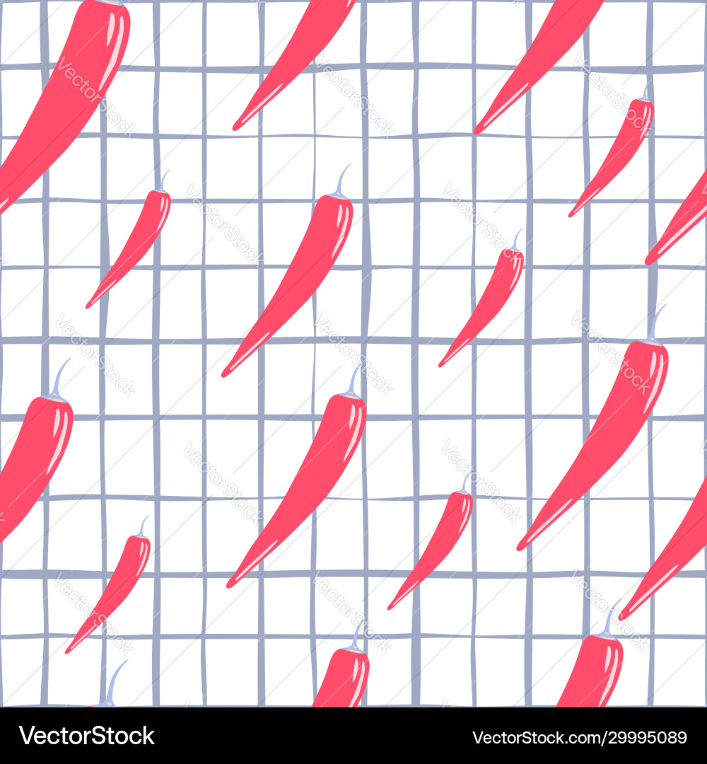 Chilli seamless pattern on stripe background Chilli seamless pattern on stripe background Vector Image