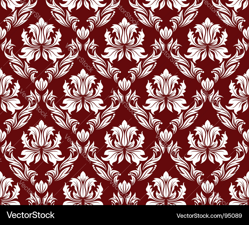 Damask pattern vector image