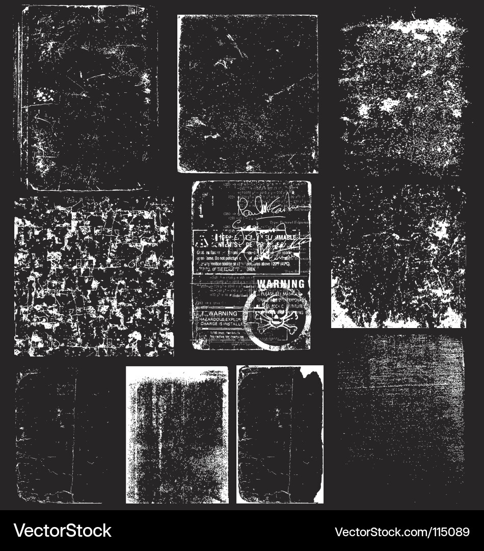Distressed Grunge Textures vector image