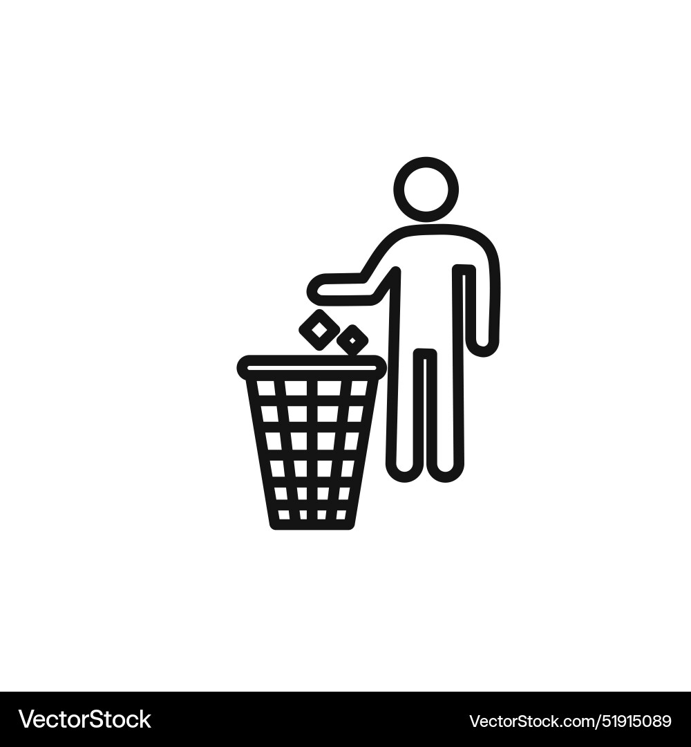 Do not litter icon set collection for web Do not litter icon set collection for web Vector Image