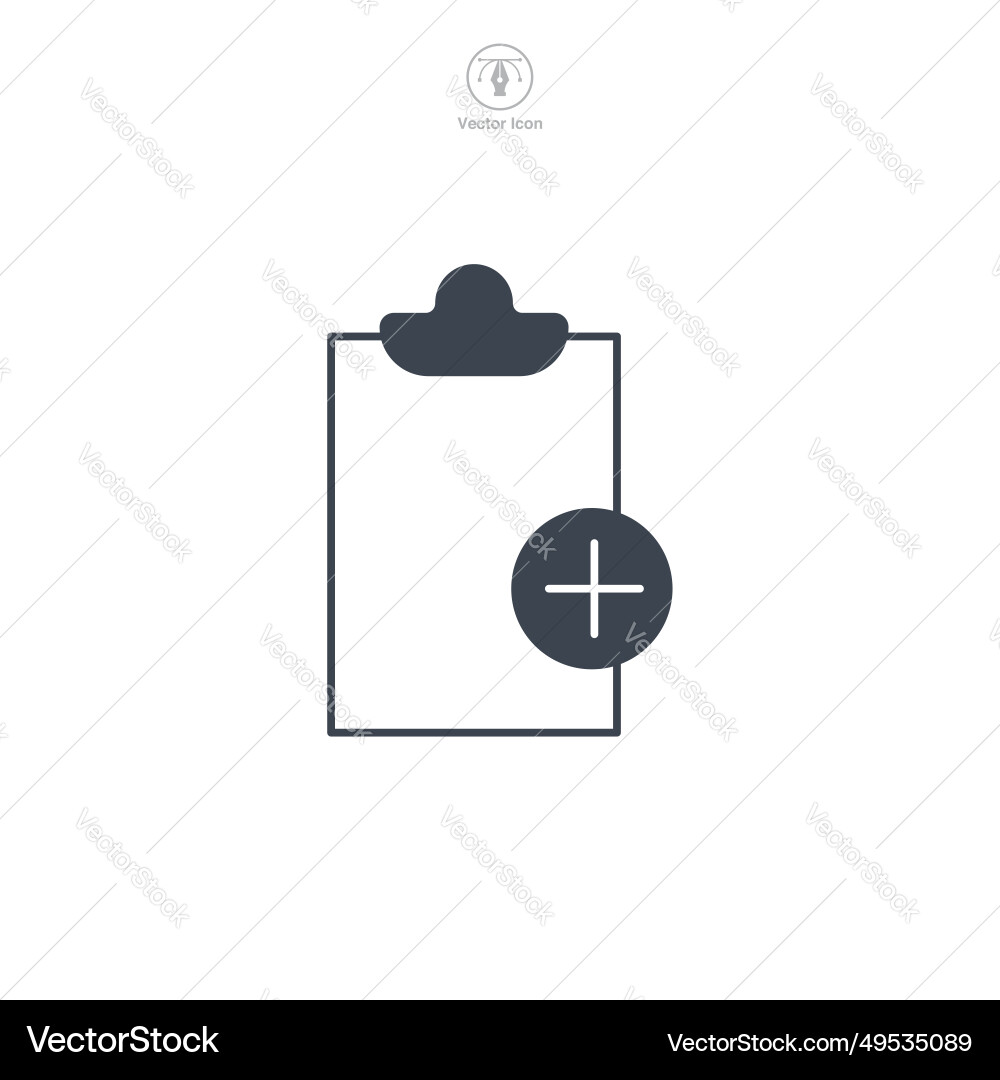 Document with plus sign add file icon Vector Image