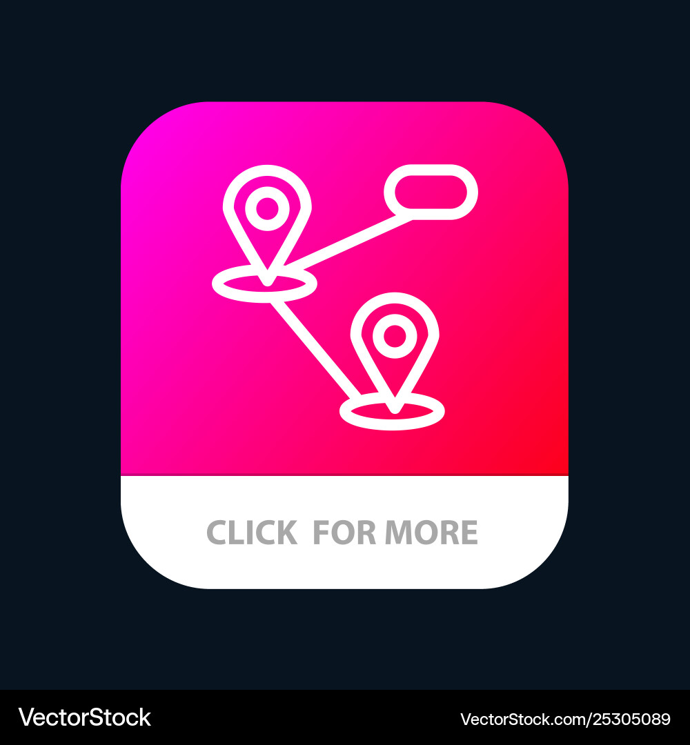 Gps location map mobile app button android Vector Image