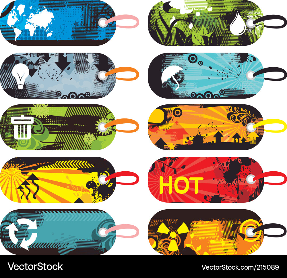 Label collection Vector Image