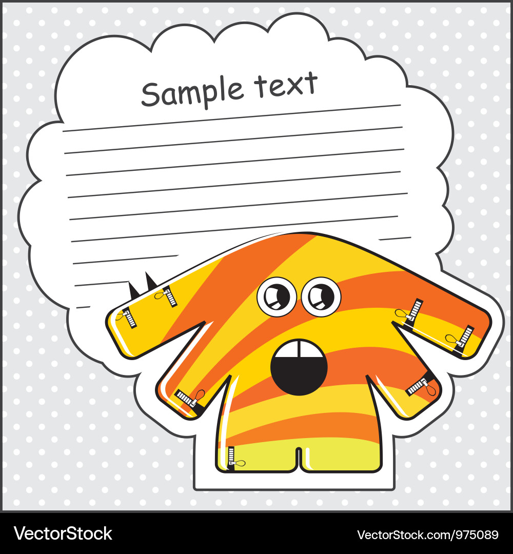 Monster with message cloud Vector Image