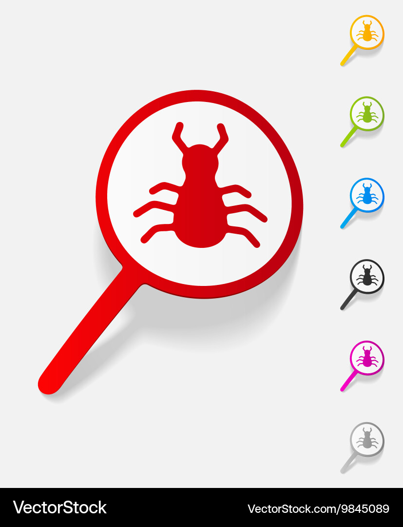 Realistic design element virus scan Vector Image