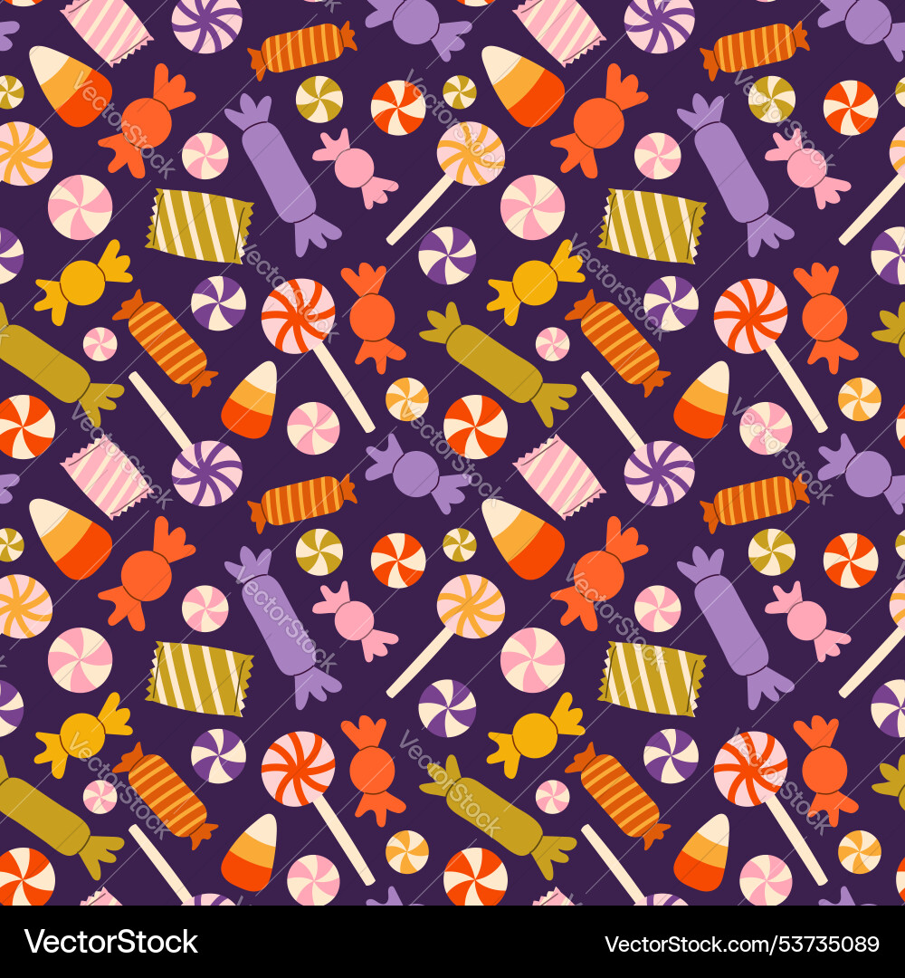 Seamless halloween pattern different multicolored Seamless halloween pattern different multicolored vector image