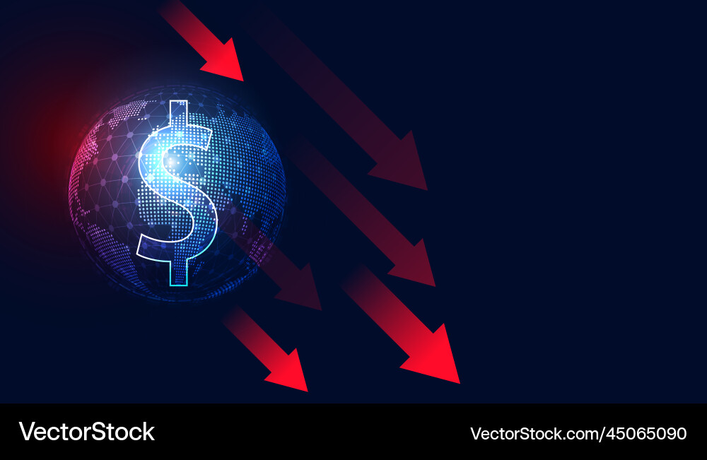 Abstract falling graphs and the digital world Abstract falling graphs and the digital world vector image