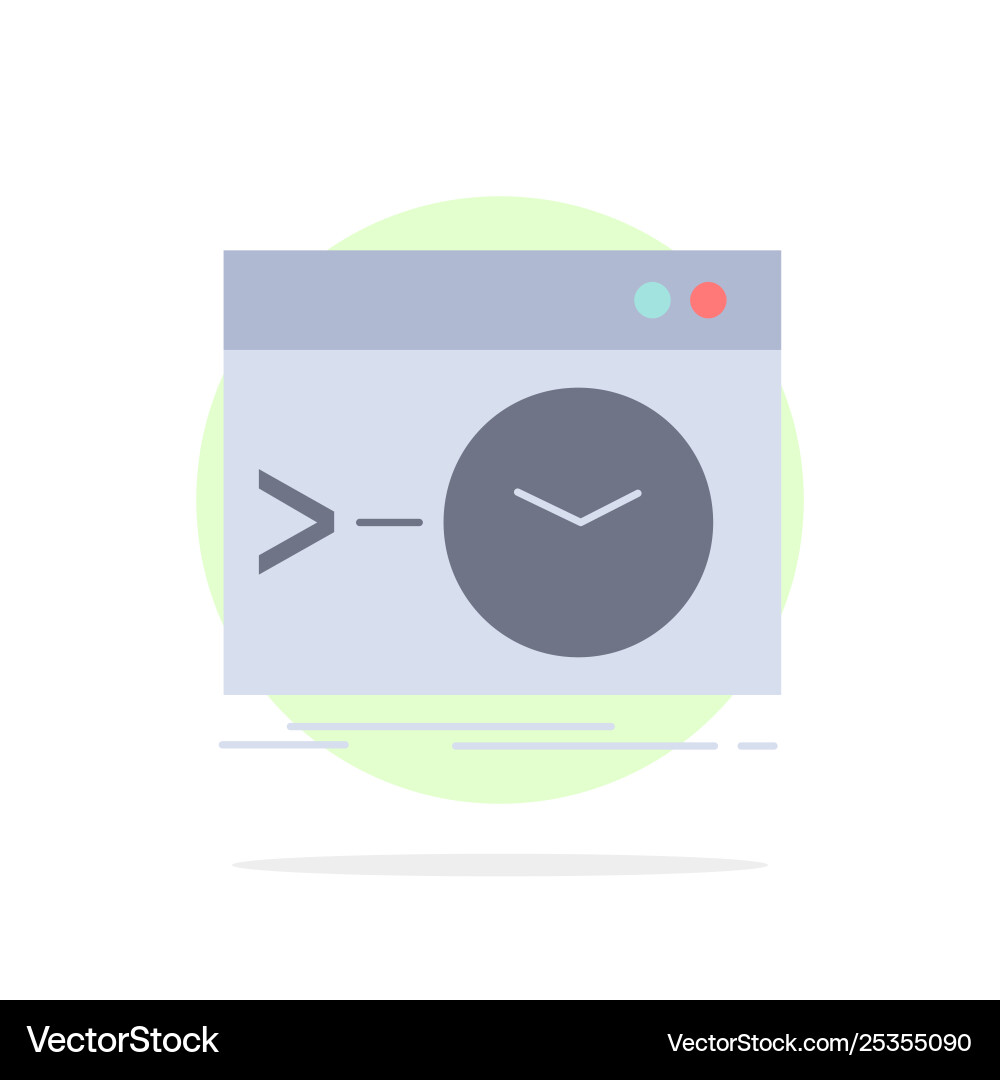 Admin command root software terminal flat color Admin command root software terminal flat color vector image