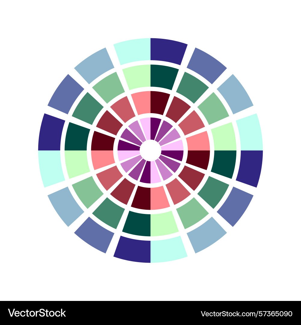 Circular chart diagram colorful pie segments data Circular chart diagram colorful pie segments data vector image