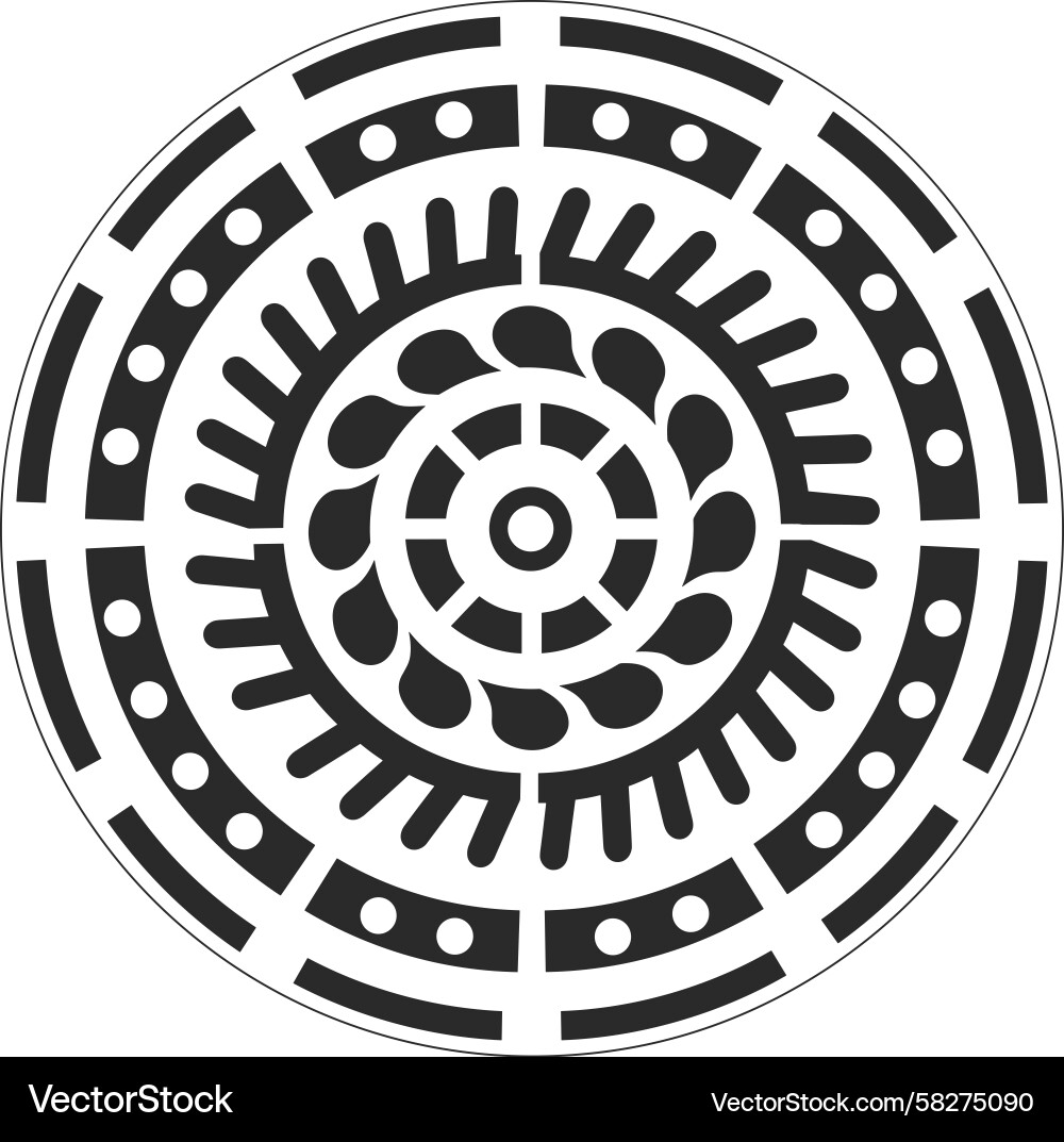 Complex Circular Abstract Pattern Vector Image