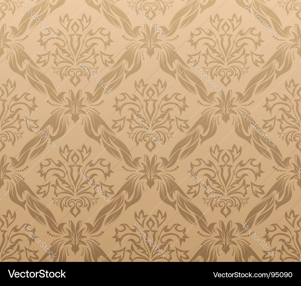 Damask pattern vector image