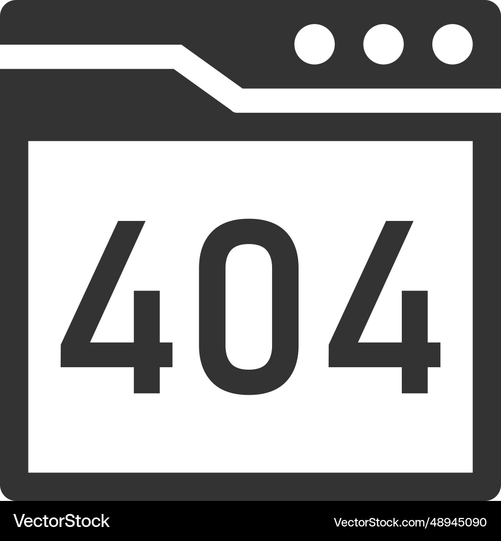 Error page interface icon Vector Image