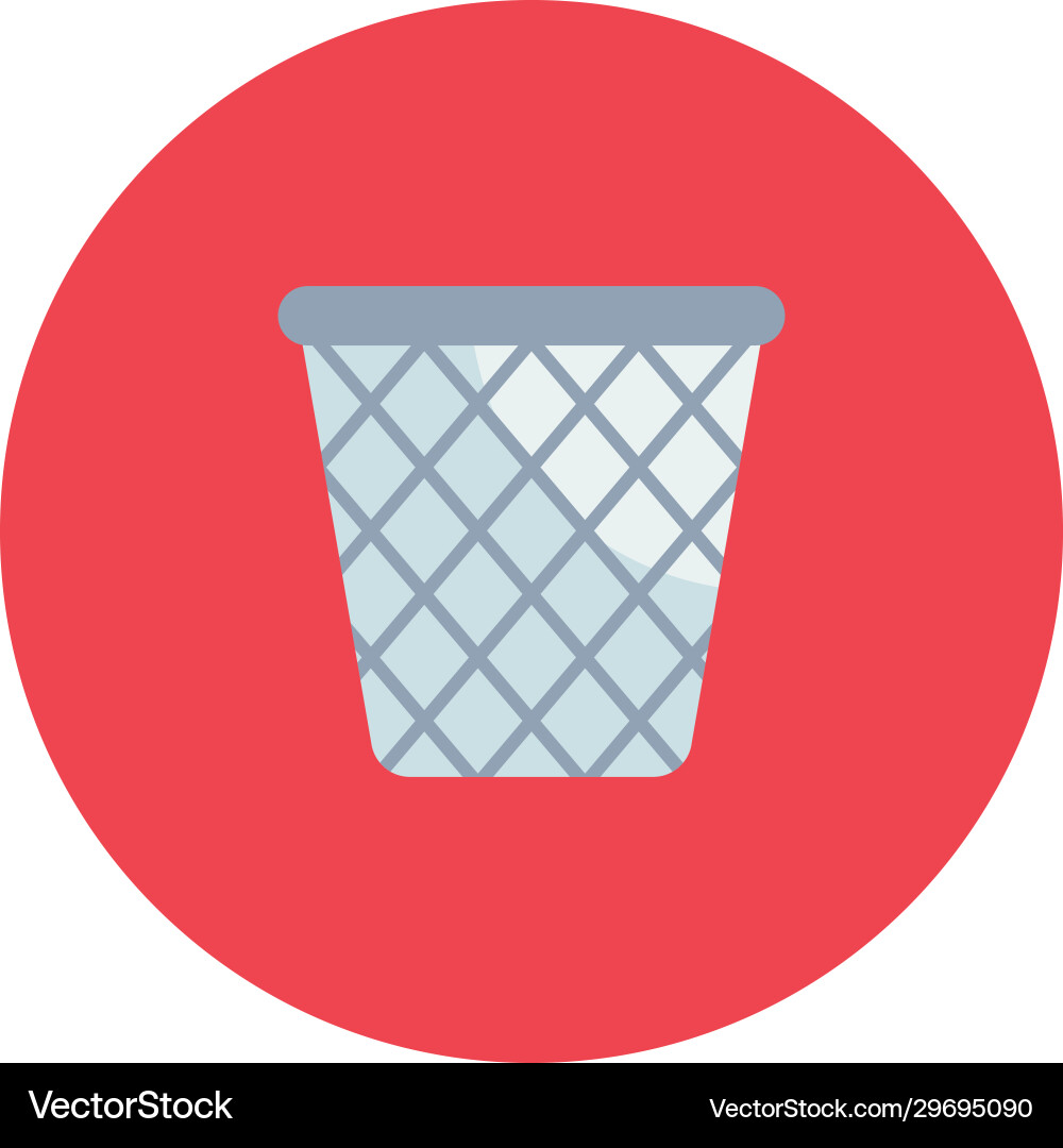Isolated trash flat block style icon design vector image
