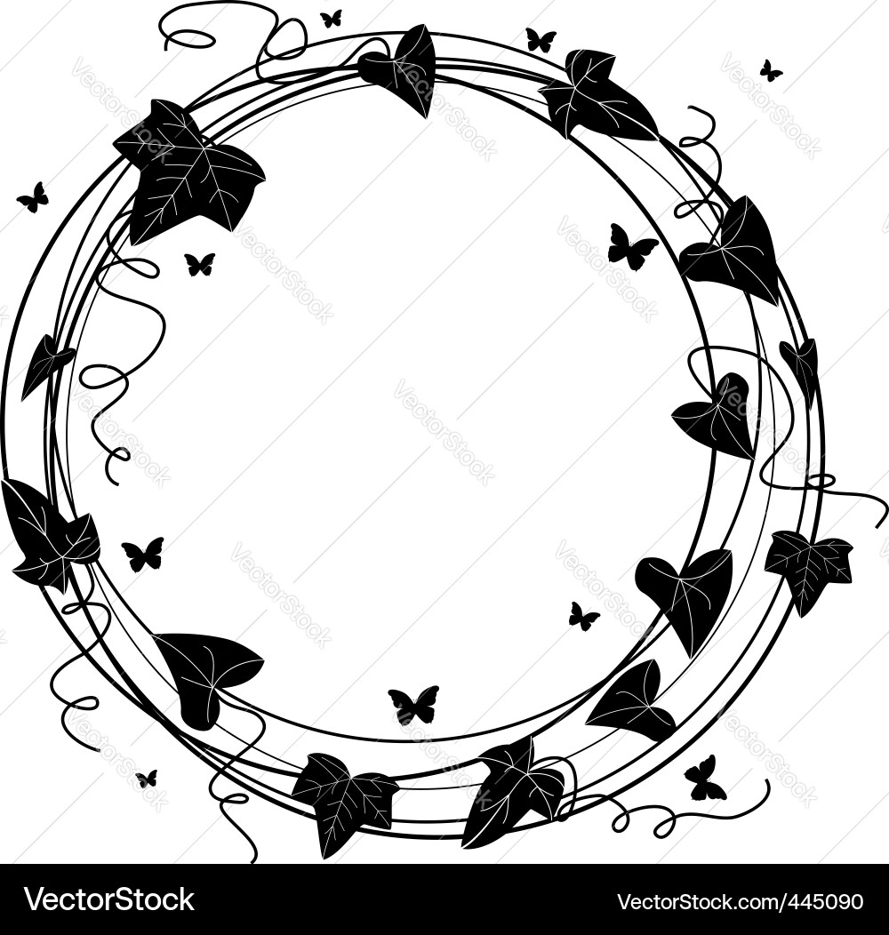 Ivy Branch Frame vector image