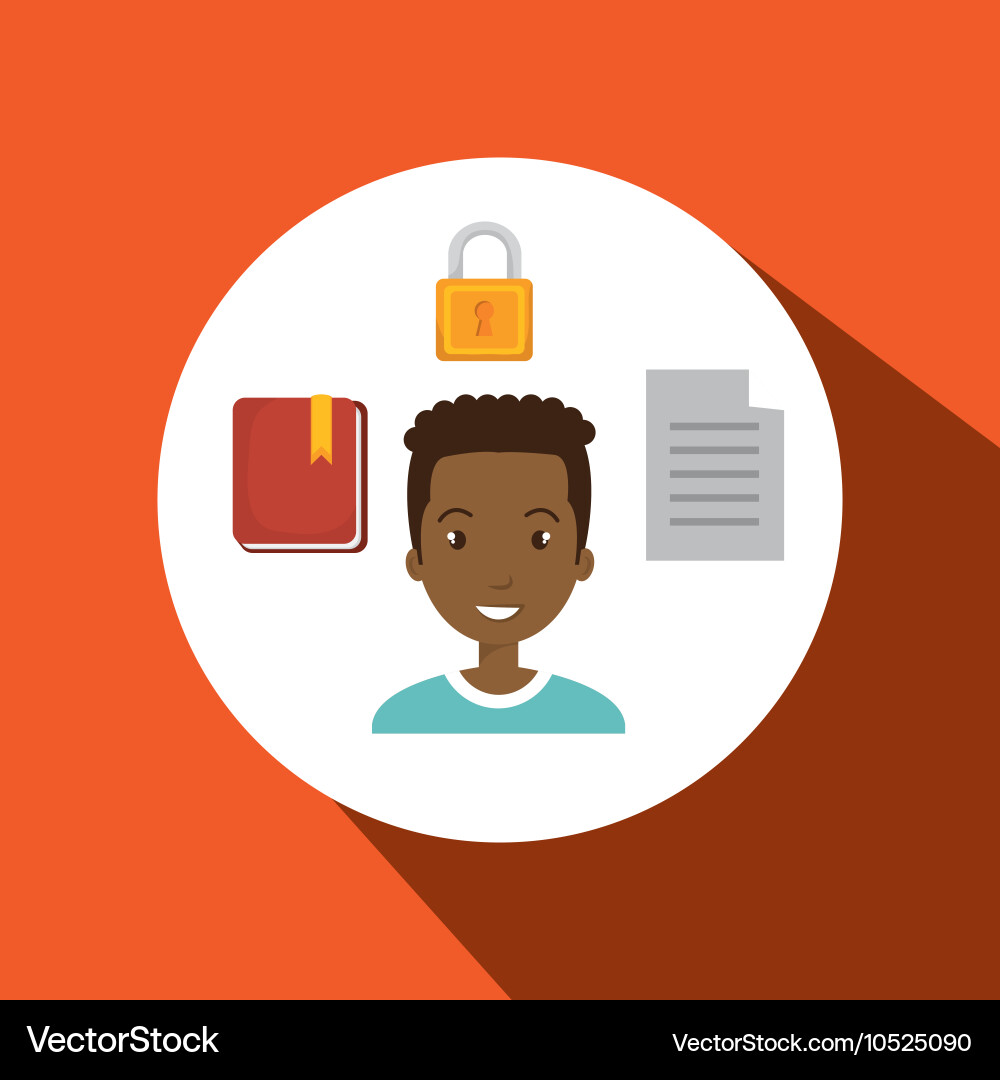 Man idea search app Vector Image