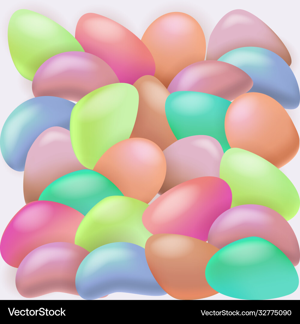 Pebble background multi-colored smooth pitfalls Vector Image