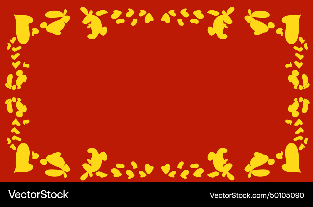 Red abstract background with yellow frame Red abstract background with yellow frame Vector Image