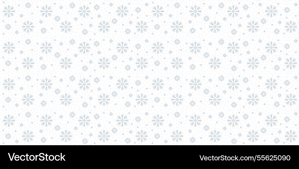 Snowflake seamless pattern vector image
