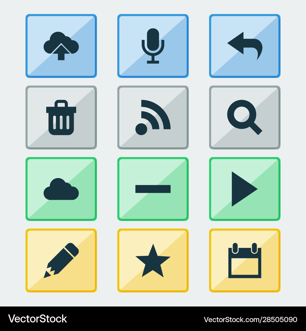 User icons set with edit remove undo and other User icons set with edit remove undo and other vector image