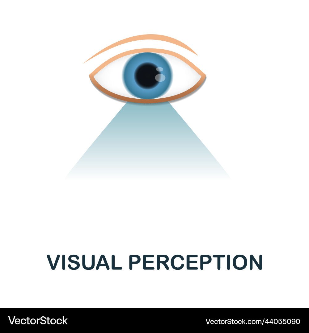 Visual perception icon 3d from cognitive skills Visual perception icon 3d from cognitive skills vector image
