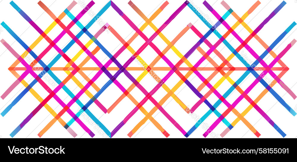 Complex Diagonal Intersecting Lines Vector Image