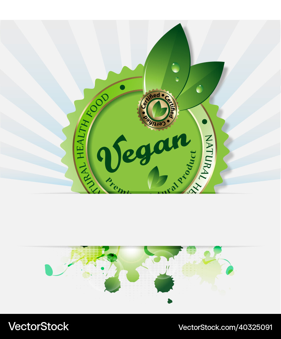 Design a based of vegan background vector image