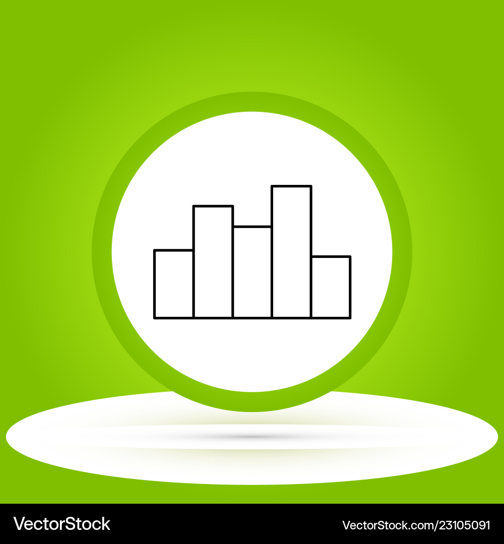 Graph icon in creative design with elements vector image