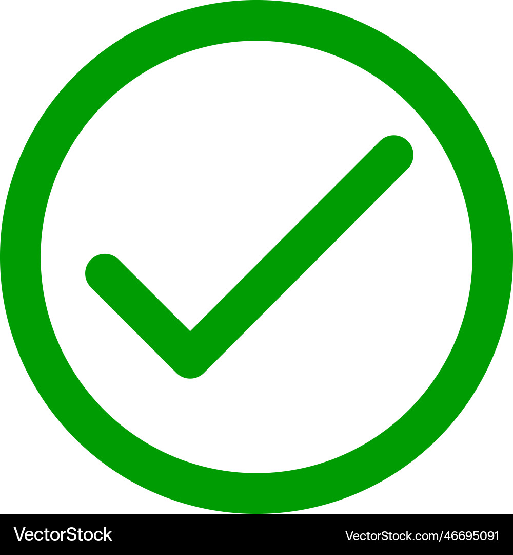 Grüne Kontrollzeichen-Symbol in einem Kreis Tick Grüne Kontrollzeichen-Symbol in einem Kreis Tick vektorbild