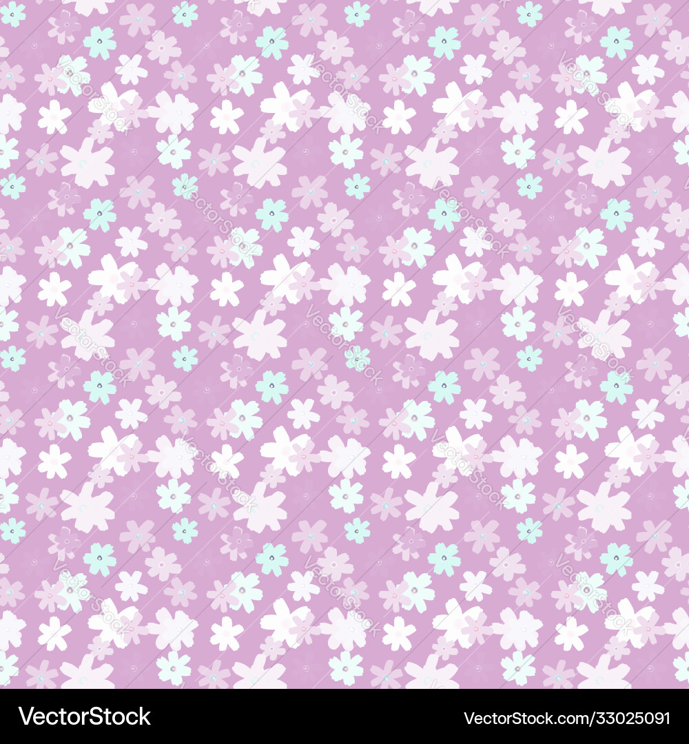 Little chamomile figures seamless random pattern vector image