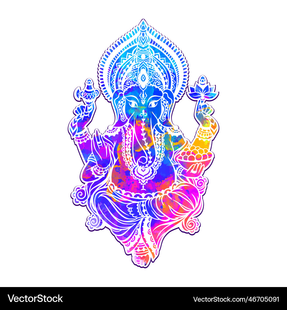 Lord ganesh image god with elephant head Lord ganesh image god with elephant head Vector Image