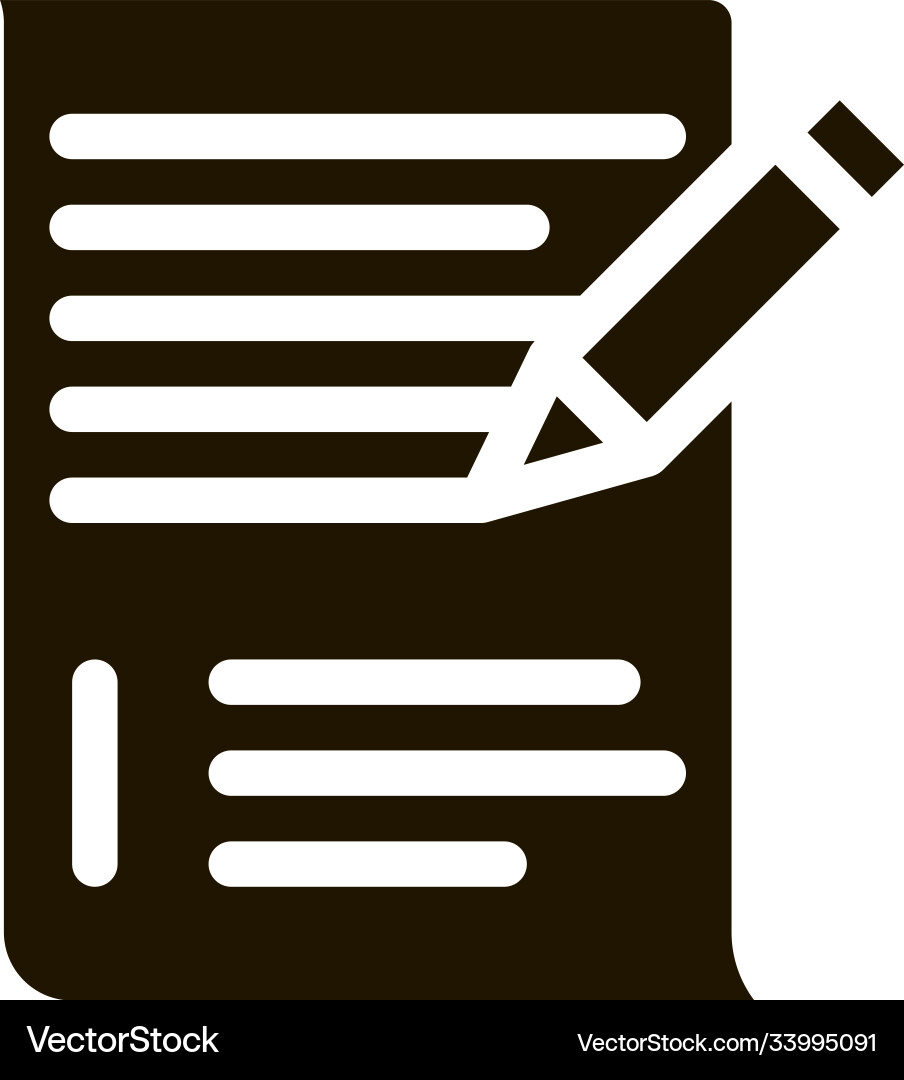 Pen writing on paper list agile element Pen writing on paper list agile element vector image