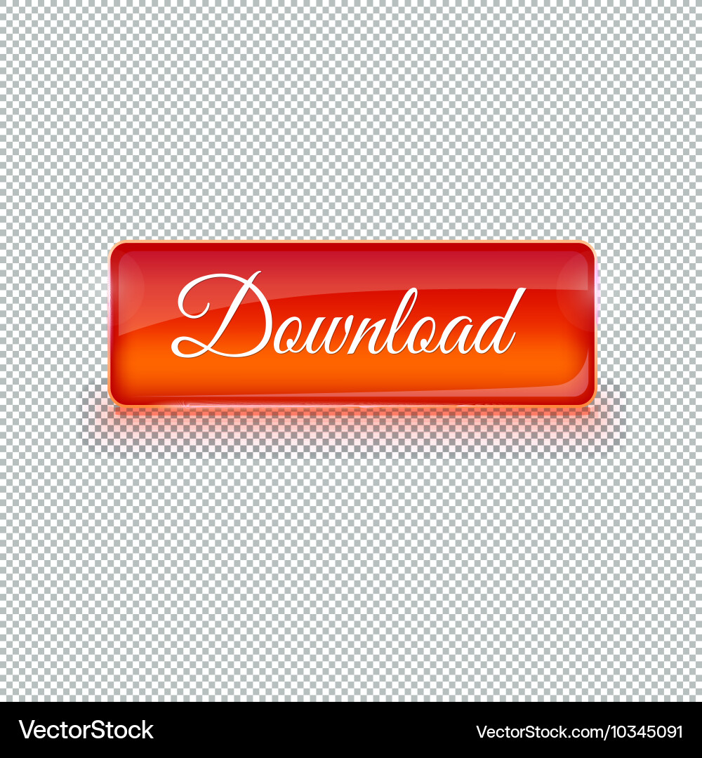 Realistic glass button for web interface Vector Image
