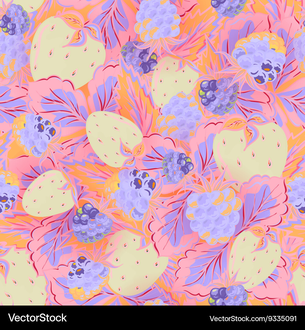 Seamless pattern of realistic image delicious ripe Vector Image
