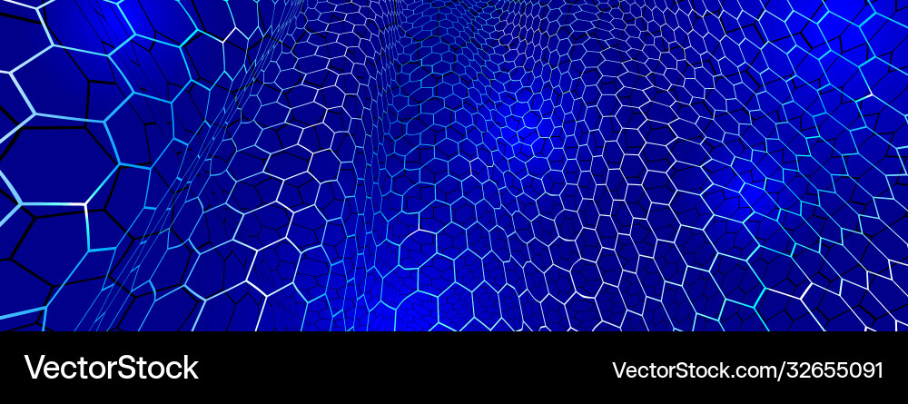 Technology abstract background with hexagons mesh Technology abstract background with hexagons mesh vector image