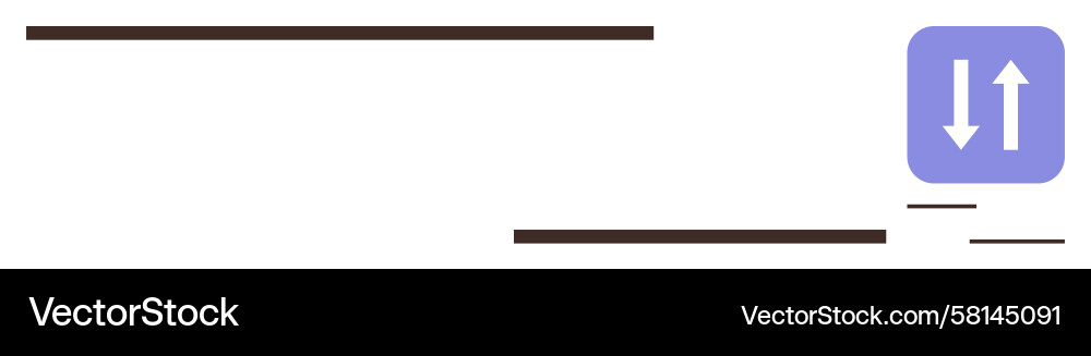 Vertical Arrow with Minimal Lines Icon Vector Image