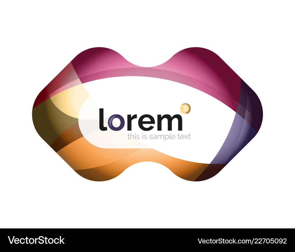 Abstract geometric logo created with overlapping Vector Image