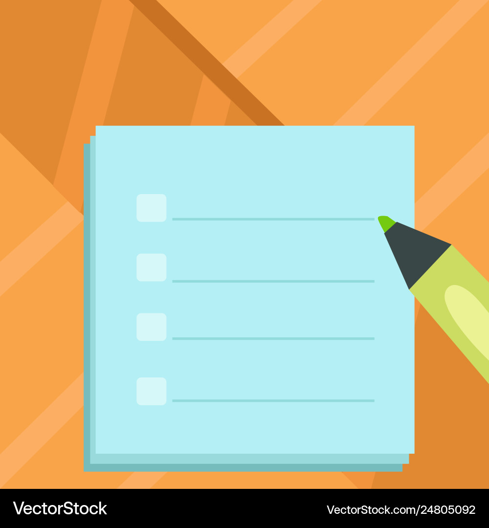 Blank checklist sheet piling with tick box Blank checklist sheet piling with tick box vector image