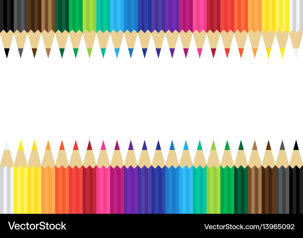 Color pencils flat background Vector Image