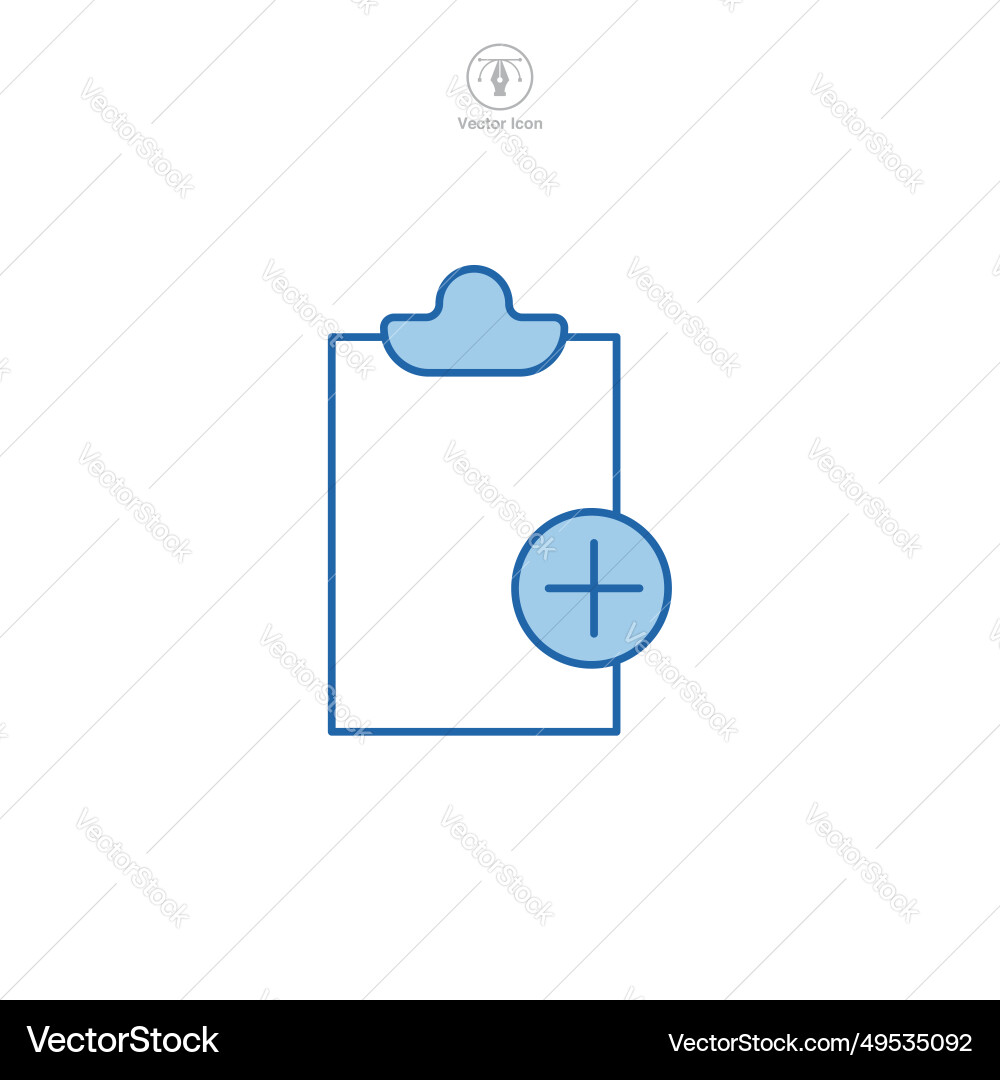 Document with plus sign add file icon Vector Image