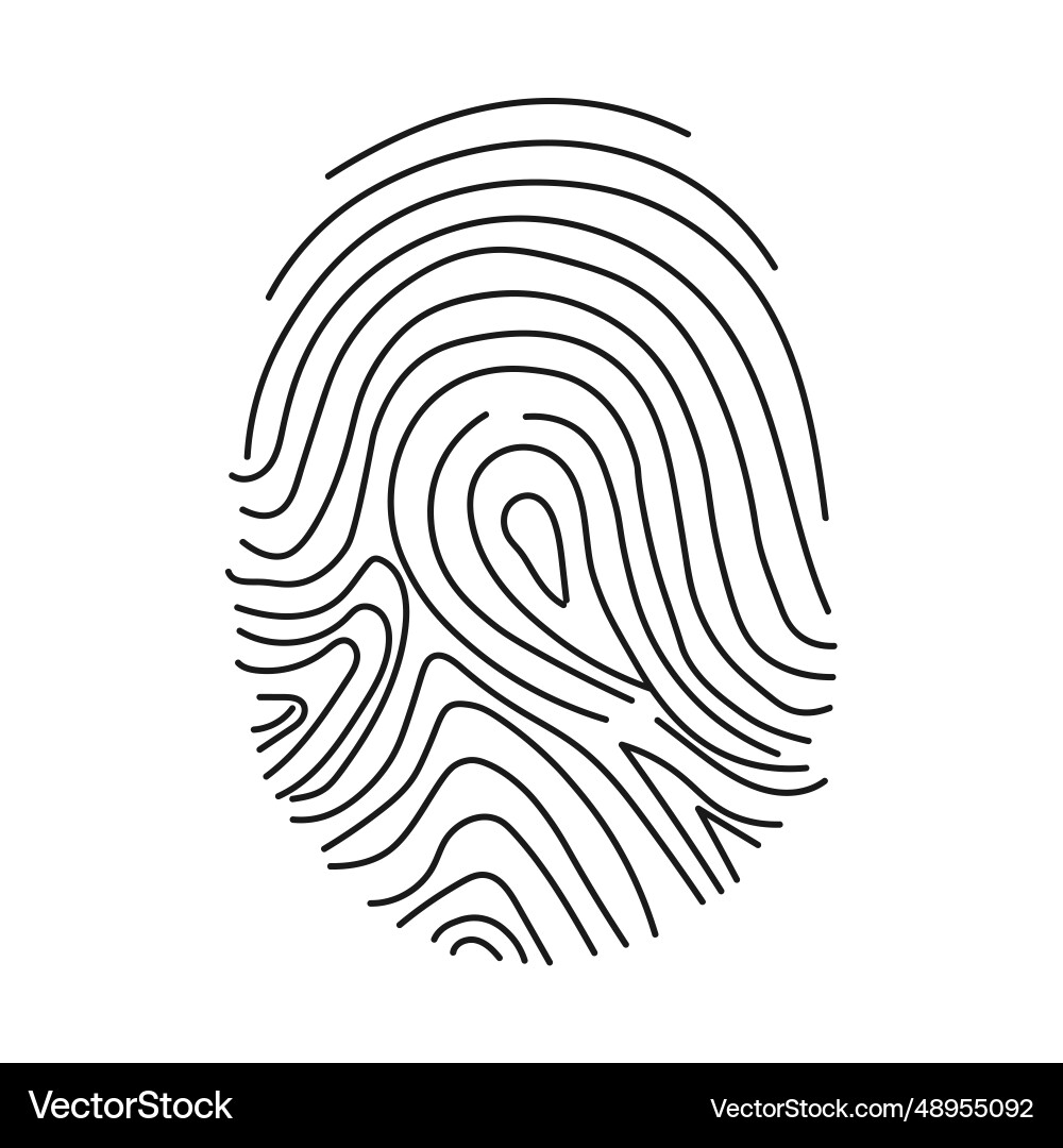 Fingerprint scan icon Fingerprint scan icon vector image