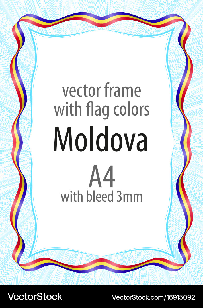 Frame and border of ribbon with the colors Vector Image
