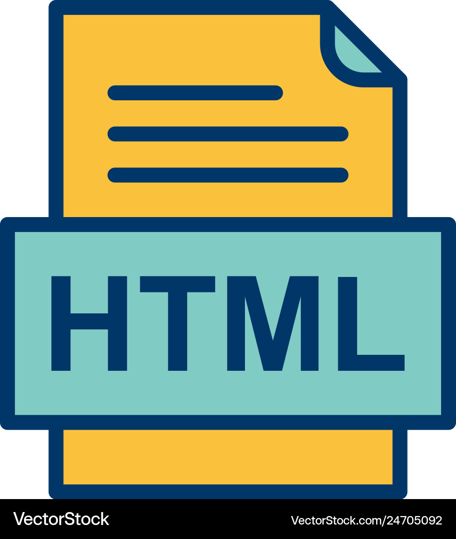 Html file document icon Vector Image