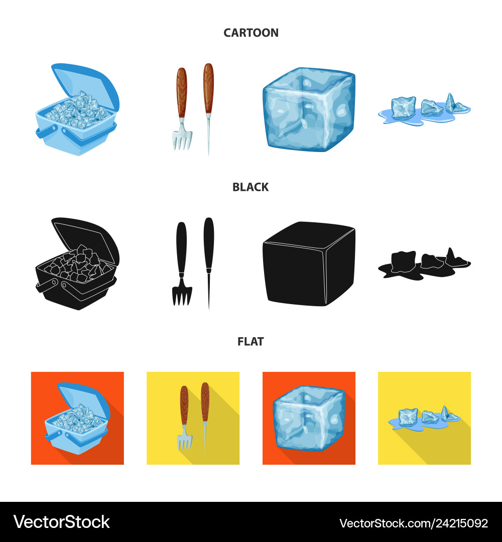 Isolated object of texture and frozen symbol set Isolated object of texture and frozen symbol set vector image