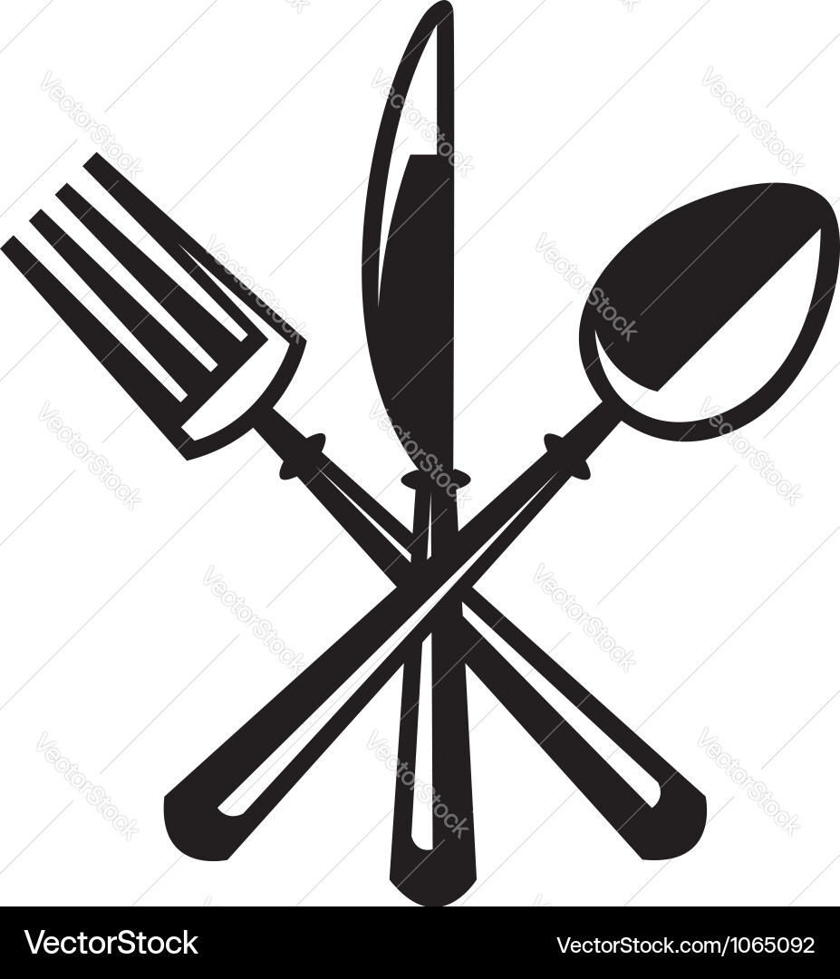 Knife, Fork, and Spoon Set Vector Image