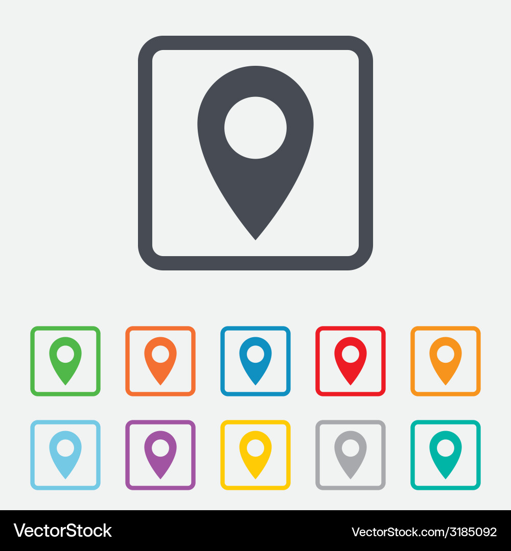 Map pointer icon gps location symbol vector image