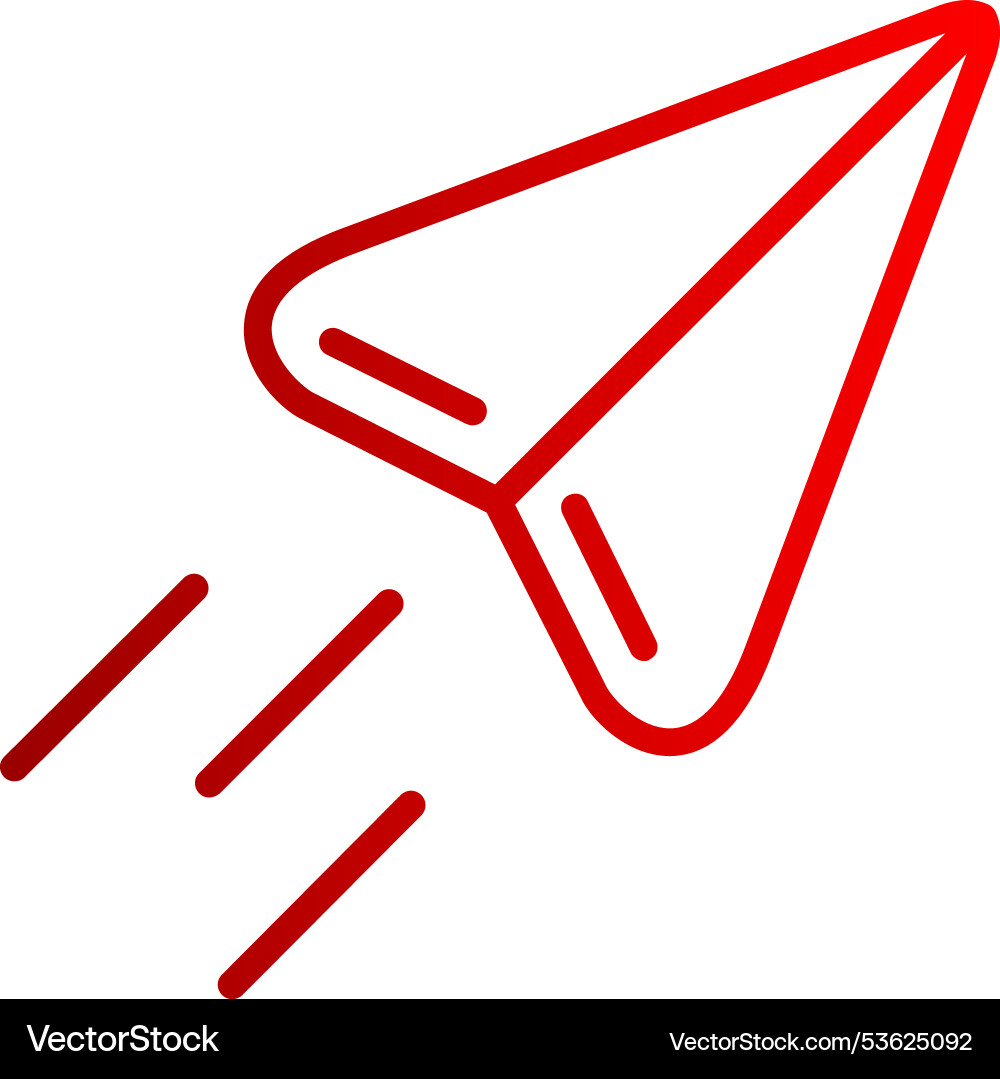 Send line gradient icon Vector Image