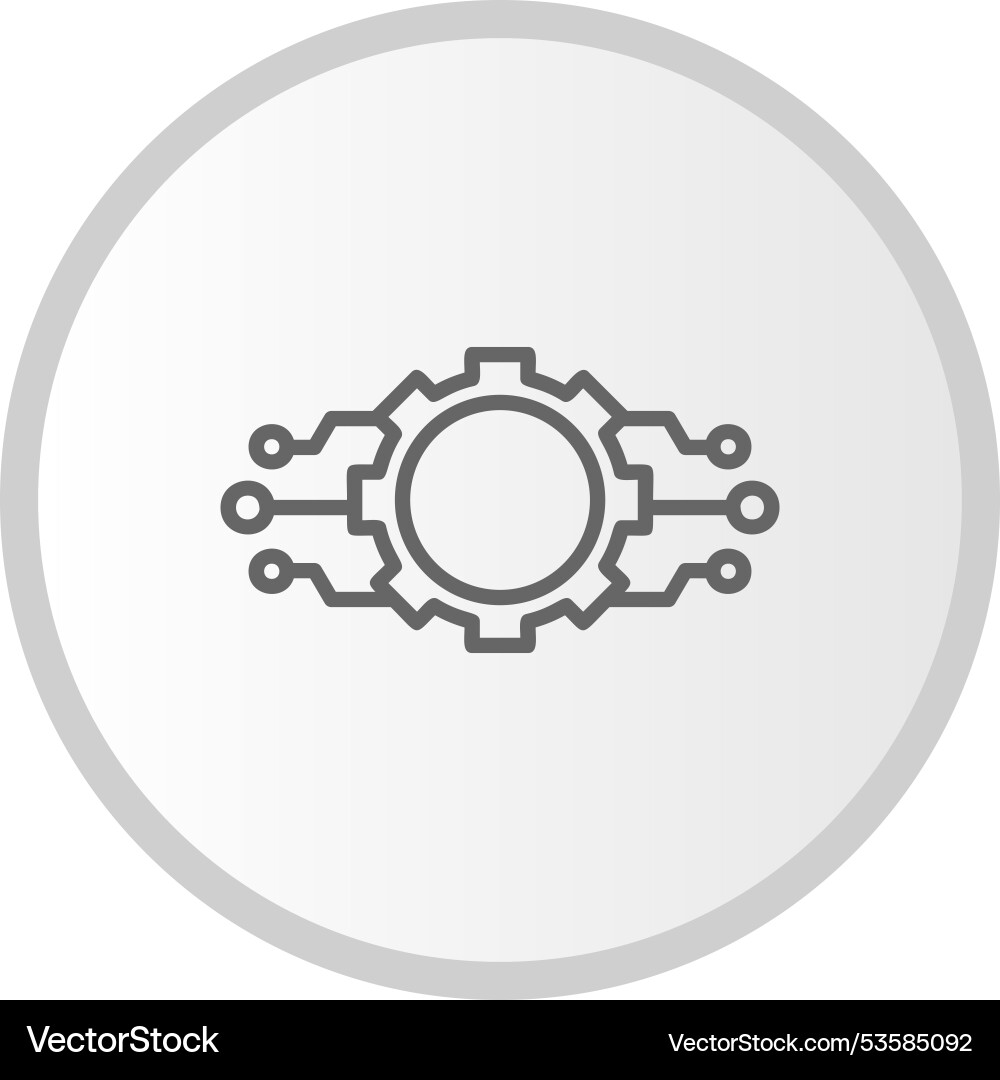 Setting line circle grey icon vector image