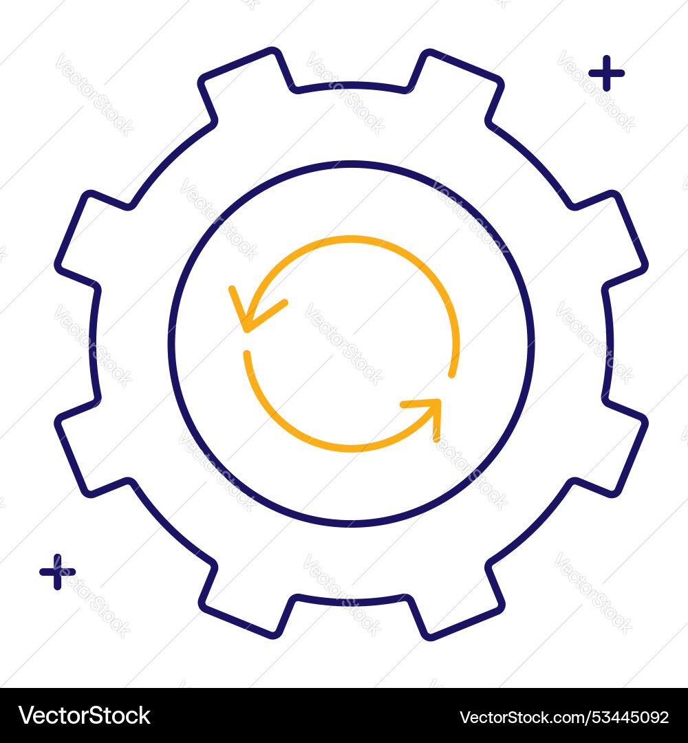 Technical process and reverse engineering icon vector image