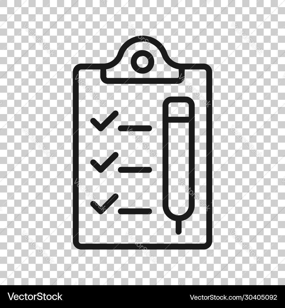 To do list icon in flat style document checklist vector image
