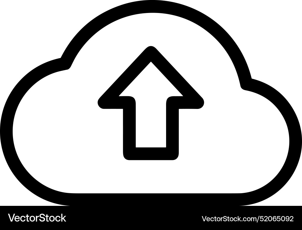 Upload outline icon symbol image Upload outline icon symbol image Vector Image